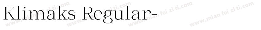 Klimaks Regular字体转换